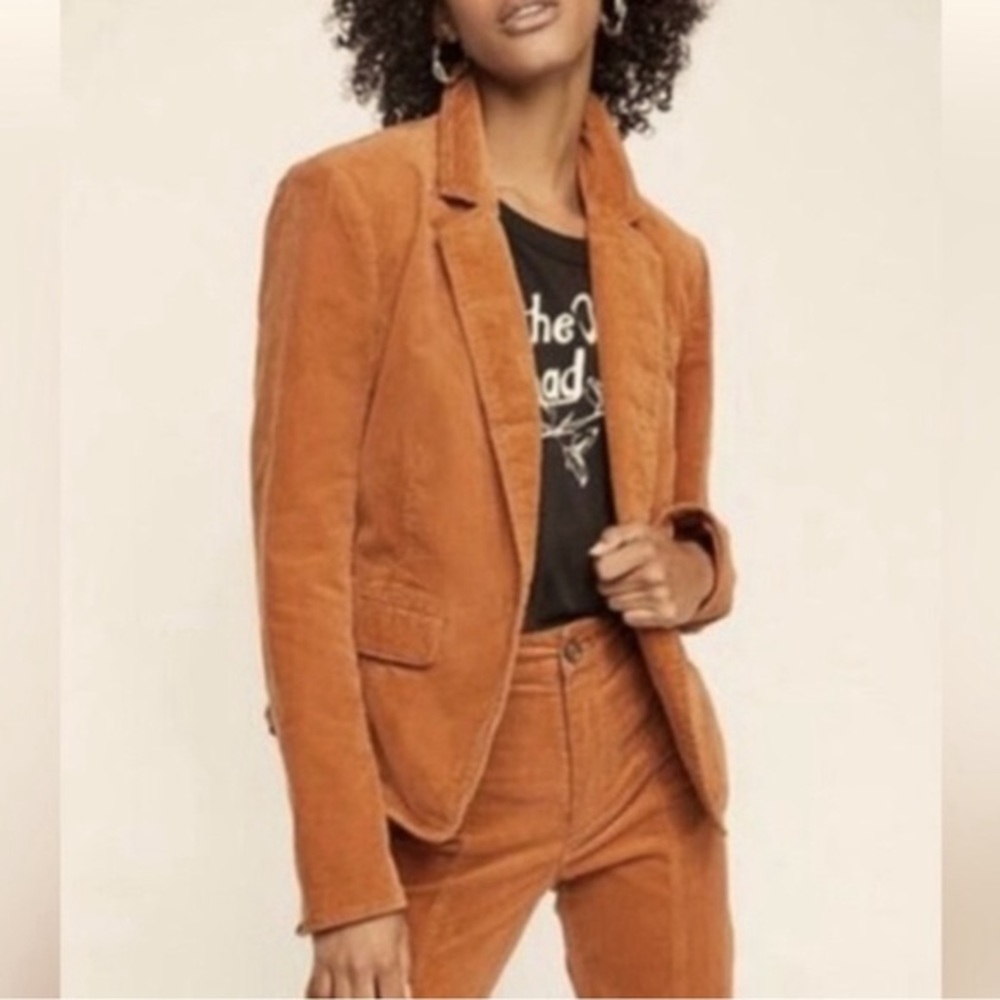 Free People Heidi Corduroy Blazer Size 4 Brown